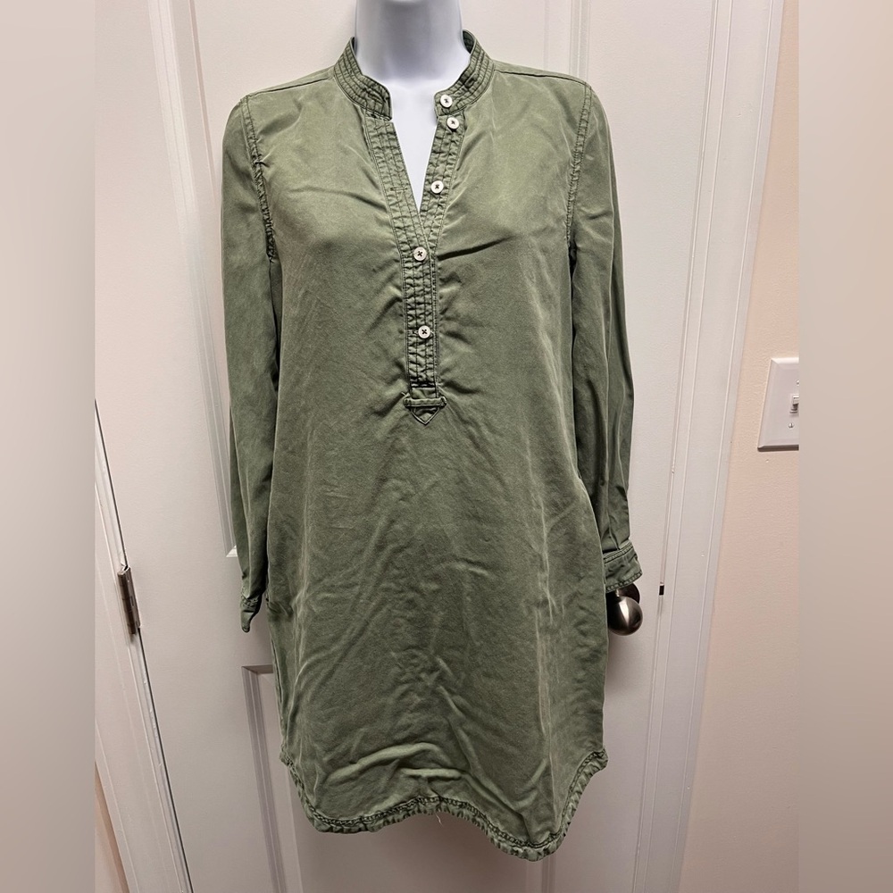 Kenneth Cole Reaction Button-Front Dress | Green | XS